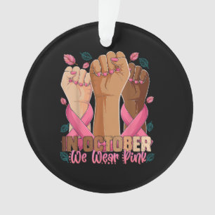 Monat der Brustkrebserkrankung Im Oktober tragen w Ornament