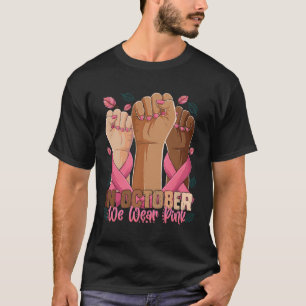 Monat der Brustkrebserkrankung Im Oktober tragen w T-Shirt