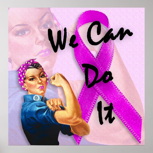 Monat der Brustkrebserkrankung, Rosie the Riveter Poster (Vorne)