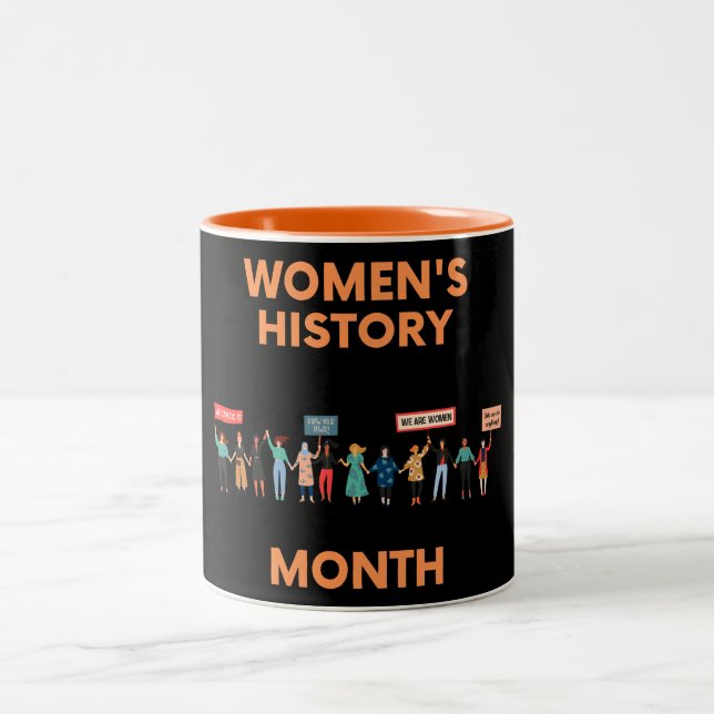 Monat der Frauengeschichte Zweifarbige Tasse (Mittel)