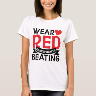Monat der Herzgesundheit, Rot tragen, Herzerkranku T-Shirt