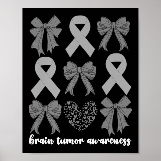 Monat der Hirntumor-Bewusstsein wird grau im Mai F Poster (Vorne)