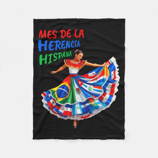 Monat der hispanischen Herkunft Hispanic Heritage  Fleecedecke (Vorderseite)