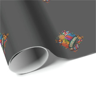 Monat der hispanischen Kultur 3D Farbige kulturell Geschenkpapier