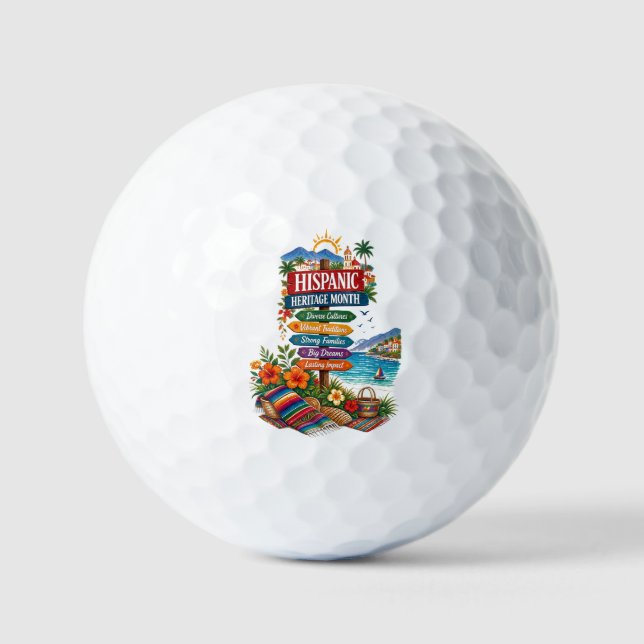 Monat der hispanischen Kultur an der Küste  Golfball (Vorderseite)