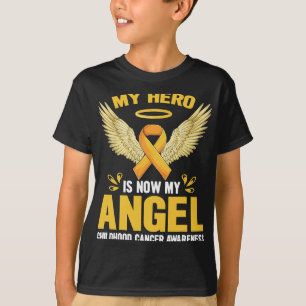 Monat der Kindheit Krebs-Bewusstsein mein Held ist T-Shirt