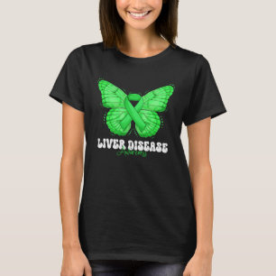 Monat der Leberkrankheiten-Bewusstseins grüne Band T-Shirt
