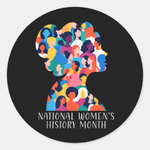 Monat der Nationalgeschichte der Frauen 2025 Fraue Runder Aufkleber