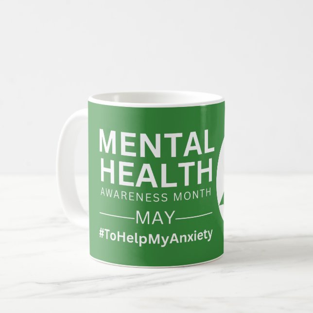 Monat der psychischen Gesundheit 2023 | Angst Kaffeetasse (Vorderseite Links)
