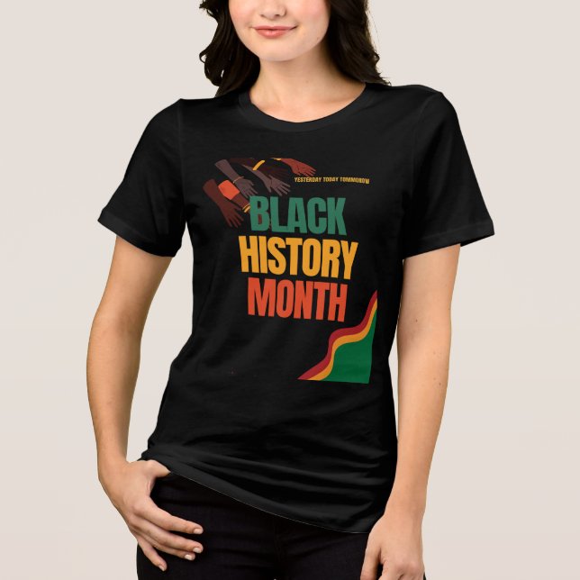 Monat der Schwarzen Geschichte - Achtung von Vermä Tri-Blend Shirt (Vorderseite)