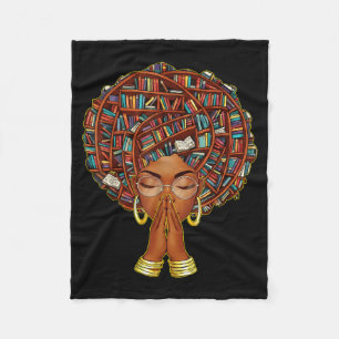 Monat der schwarzen Geschichte Afro Buchliebhaber Fleecedecke