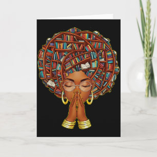 Monat der Schwarzen Geschichte Afro Buchliebhaber Karte