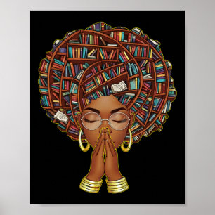 Monat der schwarzen Geschichte Afro Buchliebhaber Poster