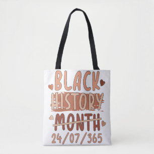 Monat der schwarzen Geschichte Afro Melanin Schwar Tasche