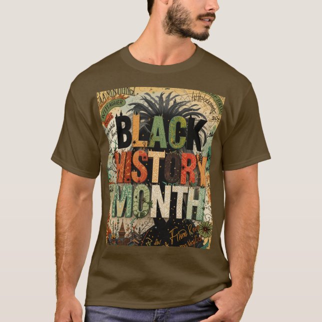Monat der Schwarzen Geschichte - Einigkeit in Farb T-Shirt (Vorderseite)