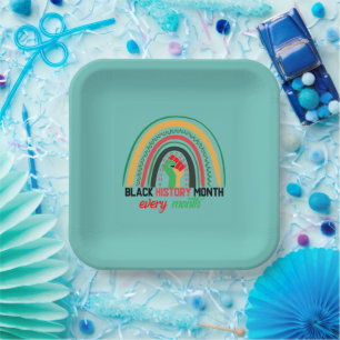 Monat der Schwarzen Geschichte, jedes Jahr patroot Pappteller