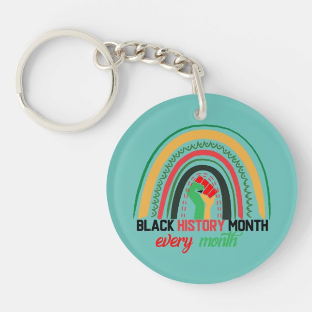 Monat der Schwarzen Geschichte, jedes Jahr patroot Schlüsselanhänger (Vorderseite)