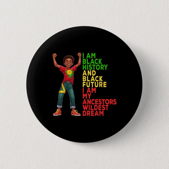 Monat der schwarzen Geschichte Juneteenth Unabhäng Button (Vorderseite)