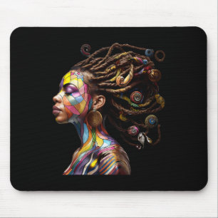 Monat der schwarzen Geschichte Loc'd Haar Kunst Sc Mousepad