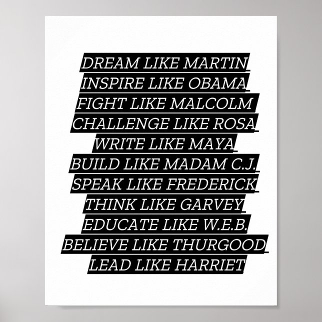 Monat der Schwarzen Geschichte Poster (Vorne)