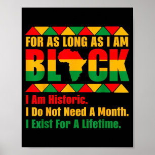 Monat der schwarzen Geschichte solange ich schwarz Poster