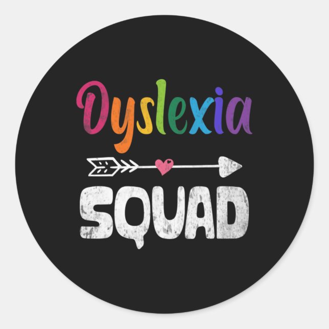 Monat der Sensibilisierung Dyslexie Lehrer Therapi Runder Aufkleber (Vorderseite)