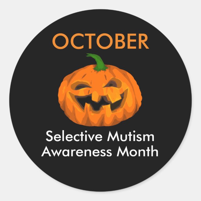 Monat der Sensibilisierung Runder Aufkleber (Vorderseite)