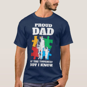 Monat des Autismus Mens Proud Autismus Vater Son T-Shirt