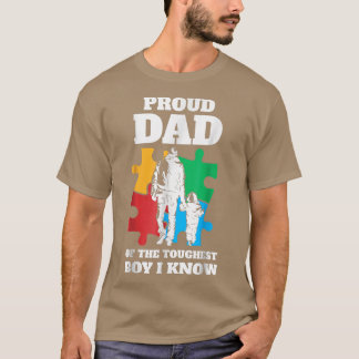 Monat des Autismus Mens Proud Autismus Vater Son T-Shirt