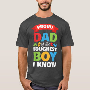 Monat des Autismus Mens Proud Autismus Vater Son T-Shirt
