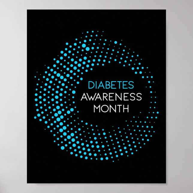 Monat des Gewahrsams bei T1- und T2-Diabetika Poster (Vorne)