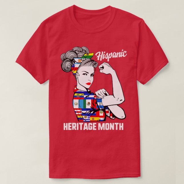 Monat des hispanischen Kulturerbes: Latino-Länder  T-Shirt (Design vorne)