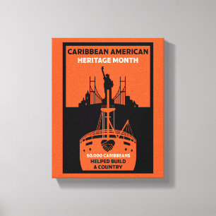 Monat des karibischen Amerikanischen Kulturerbes Leinwanddruck
