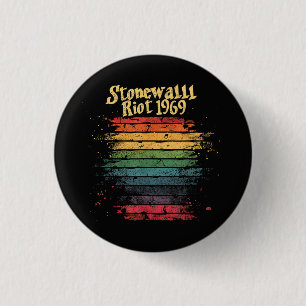 Monat des Schwulenstolzes Regenbogenflagge Steinma Button