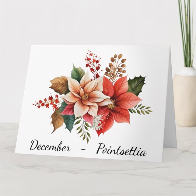 Monat Dezember Geburtskarte Karte (Vorderseite)