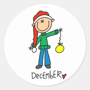 Monat Dezember Runder Aufkleber