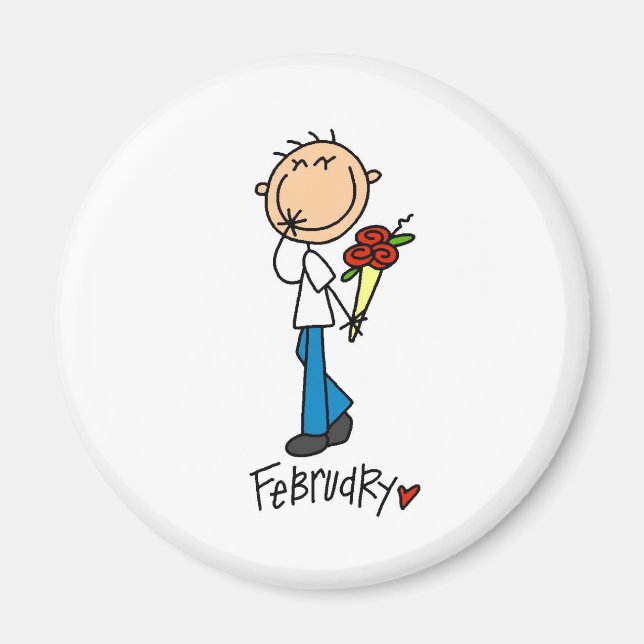 Monat Februar Magnet (Vorne)