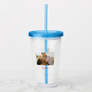 Monat hinzufügen Gay Pole Foto Liebe LQBTQ Acryltrinkbecher