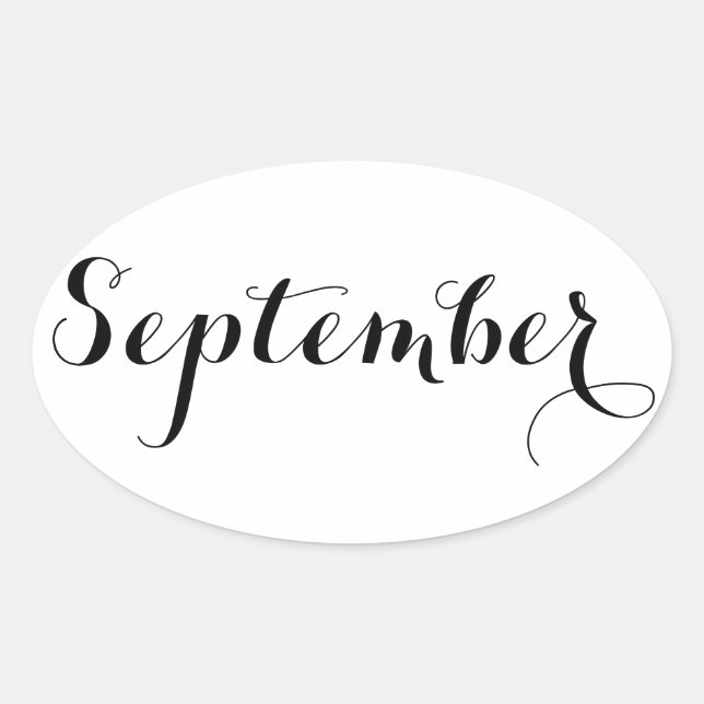 Monat Sticker: September Ovaler Aufkleber (Vorderseite)