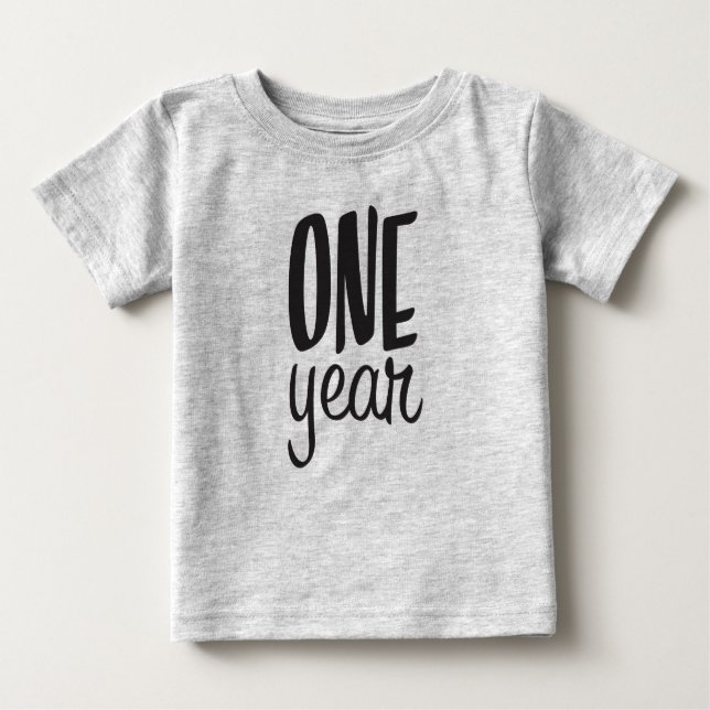 MONATE ALT EIN Jahr Baby T-shirt (Vorderseite)