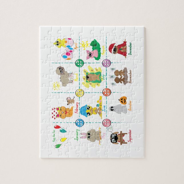 Monate des Jahres (Vertikal)