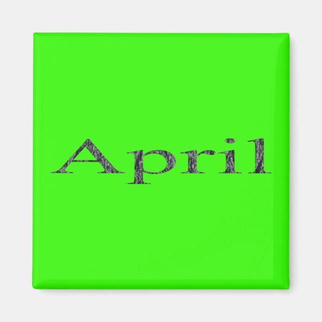 Monate des Jahres - April Magnet (Vorne)