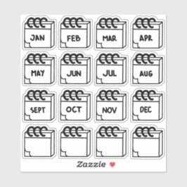 Monate des Jahres Multi-Pack Aufkleber