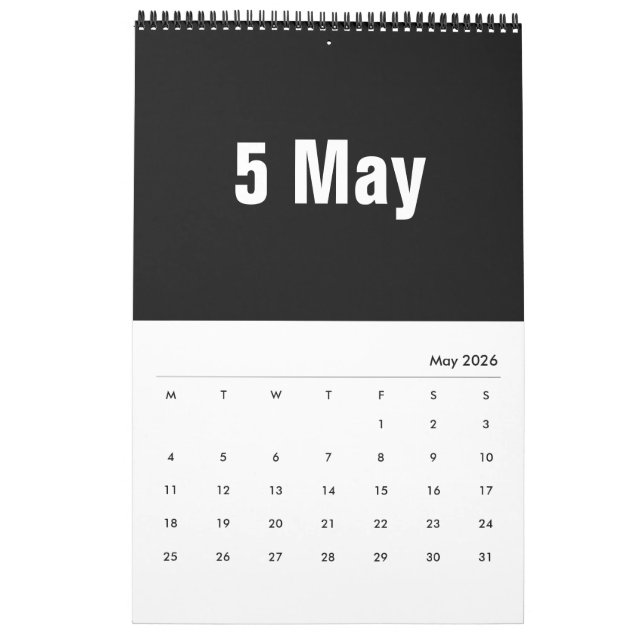 Monate in Weiß ~ 2025 Kalender (Mai 2026)