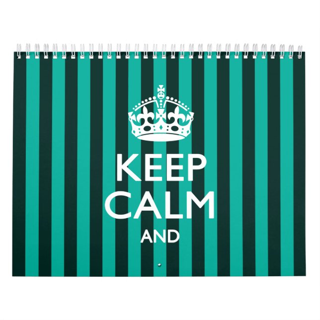 Monatlich Personalisiert BEHALTEN CALM Ihre Textst Kalender (Titelbild)