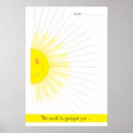 Monatliche Dankbarkeit Gedächtnisrennen Sonnensche Poster