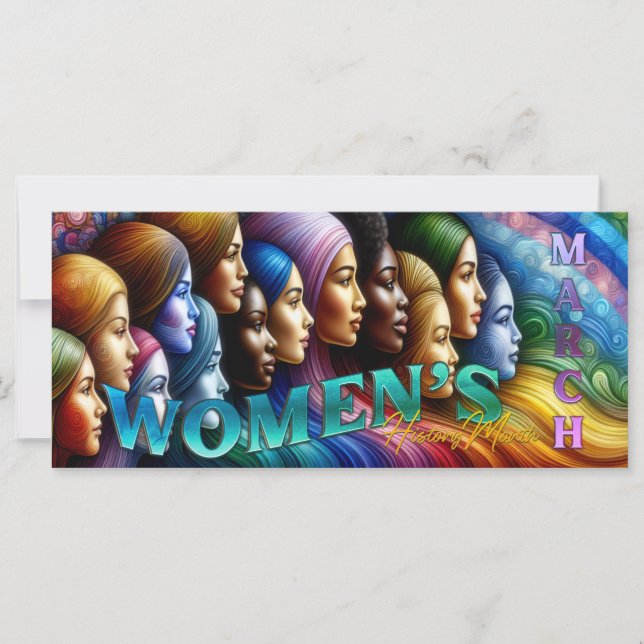 Monatliche Flachkarte für Frauen in der Geschichte (Vorderseite)