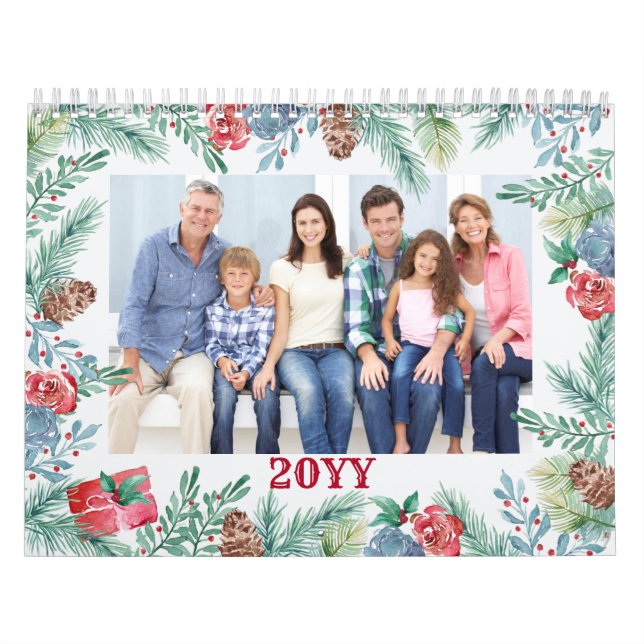Monatliche Foto- und Linednoten-Tafel Winterfolien Kalender (Titelbild)