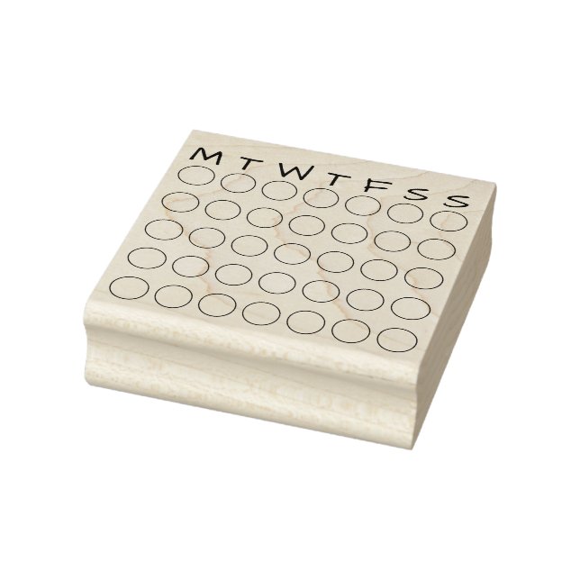 Monatliche Kalenderzirkel Habit Tracker Journaling Gummistempel (Stempel)