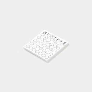 Monatliche Kalenderzirkel Habit Tracker Journaling Post-it Klebezettel